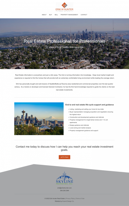 Portfolio: Erik Hunter Real Estate Home Page