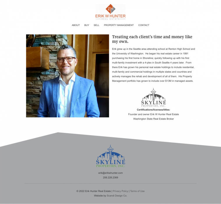 Portfolio: Erik Hunter Real Estate About Page